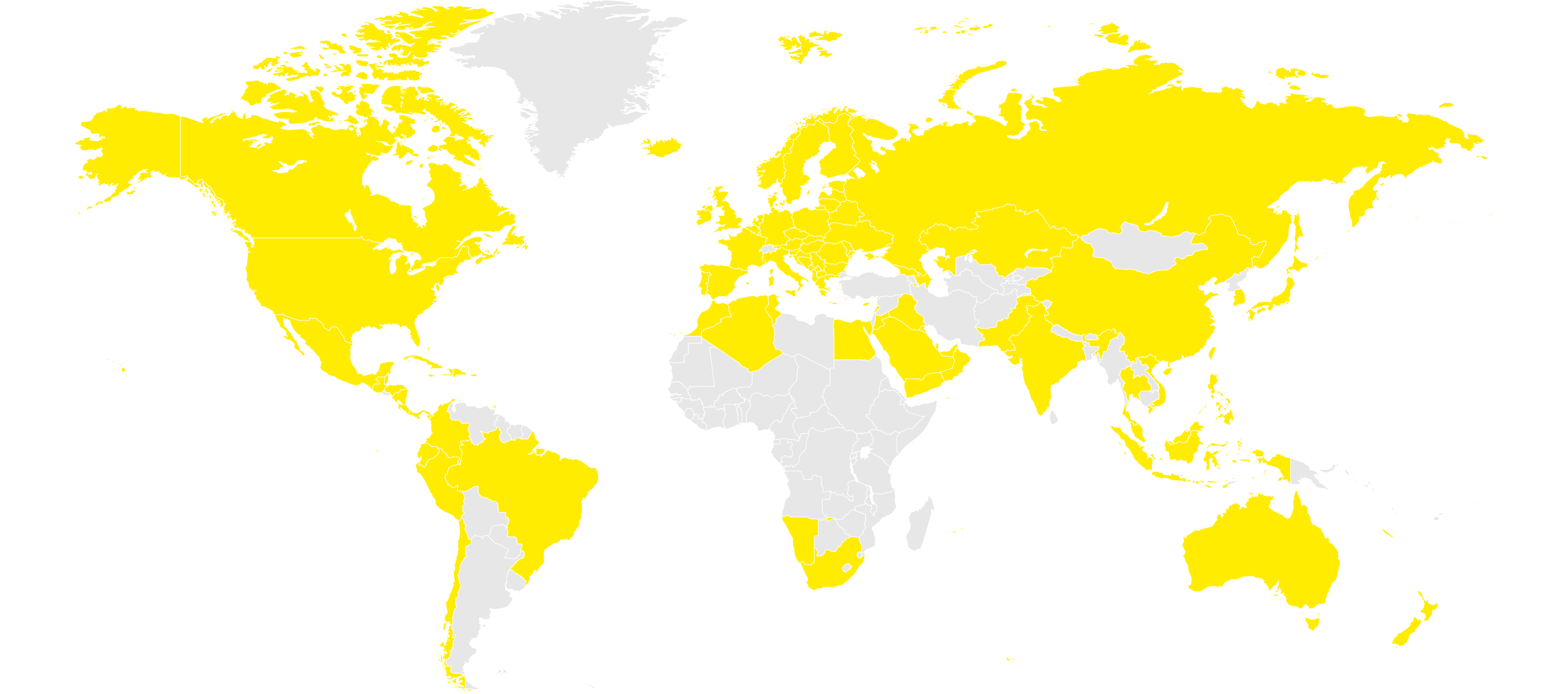 Country selection map Country selection map